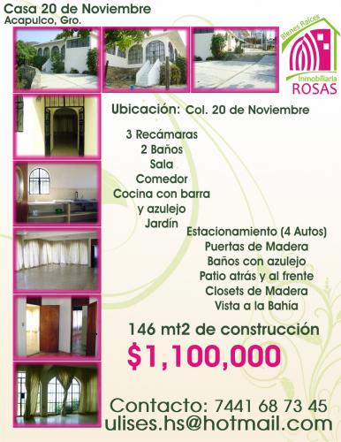 ESPECTACULAR CASA EN 20 DE NOVIEMBRE