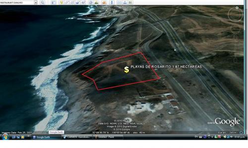 TERRENO DE 18,700 M2. PLAYAS DE ROSARITO. Acceso y Vista Al Mar