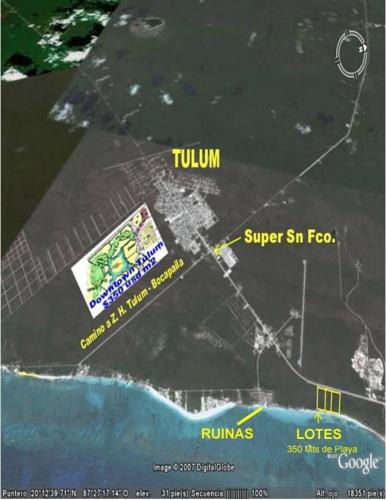 Tulum, 28775 m2 con 100 metros de playa con uso de suelo