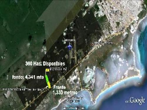  360 Ha Carretera Cancun-Pto Morelos al lado de DragonMart 12 USD x m2