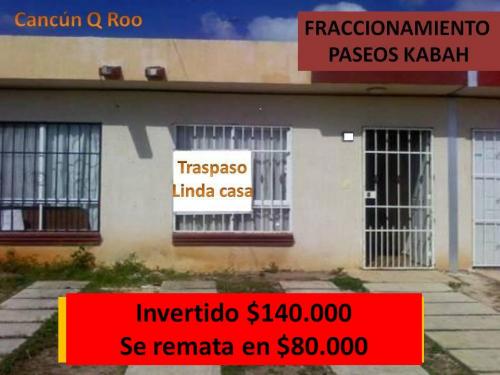 CANCUN Urge remato casa en Paseos Kabah SM-222