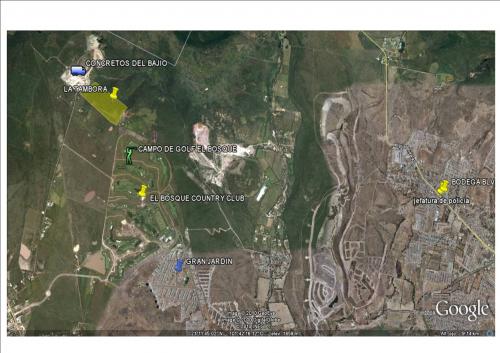 TERRENO DE 21 HRAS A UN COSTADO DE EL CAMPO DE GOLF EL BOSQUE