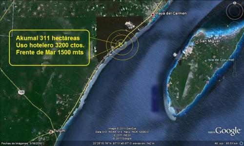 Playa del Carmen - Akumal Terreno Hotelero 283 has.