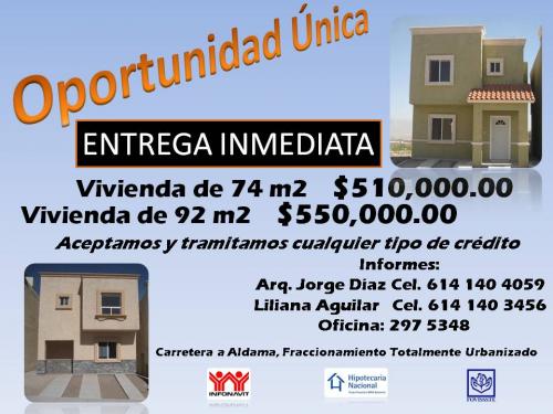 OPORTUNIDAD UNICA CASAS NUEVAS DE 2 Y 3 RECÁMARAS A 15 MIN DEL CENTRO