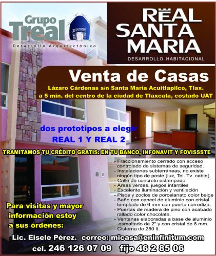 Venta de Casa – Santa María Acuitlapilco Tlaxcala Tlax CP 90110