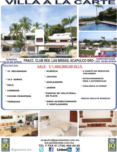 INCREÍBLE VILLA A LA CARTE EN VENTA !!!