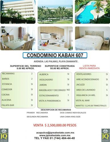 Depto. en Condominio Kabah en VENTA !!!