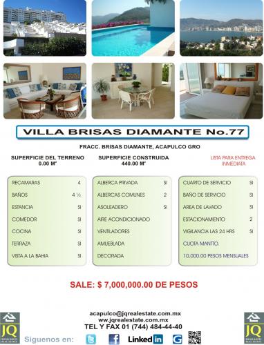 VILLA BRISAS DIAMANTE EN VENTA !!!