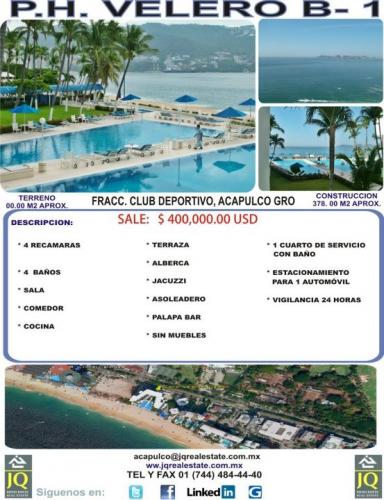 P.H. EN COND. VELERO Y GALEÓN A LA VENTA !!!