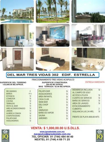 Depto. en Cond. Del Mar edif. Estrella 302 a la venta !!