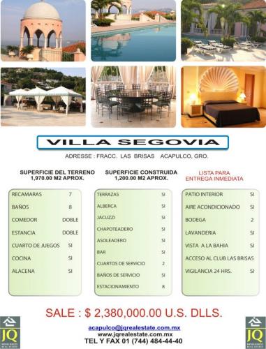 ESPECTACULAR VILLA SEGOVIA A LA VENTA