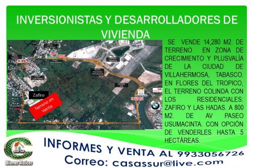 SE VENDEN HECTÁREAS  PARA INVERSIONISTA Y DESARROLLADORES