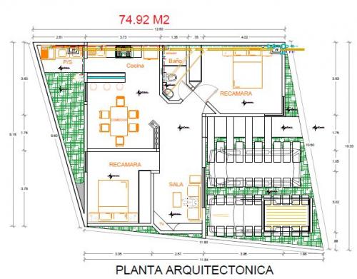  UNA PLANTA CON JARDIN