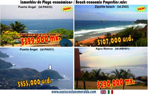 ¡ATENCIÓN: Terrenos de Playa económicos, con estupenda vista al Mar!