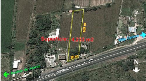 Para su Granja terreno 4233m2  sobre Carretera Villa Corona
