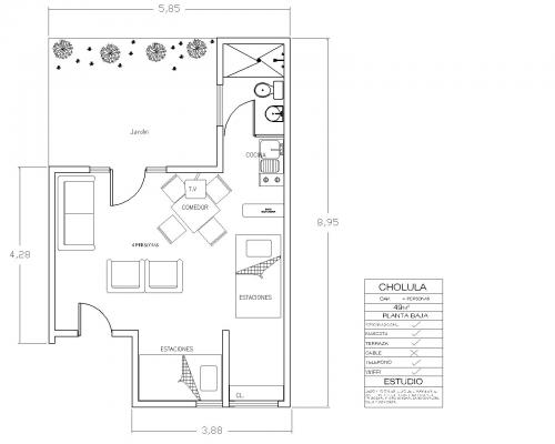 Loft para compartir desde una noche con terraza.