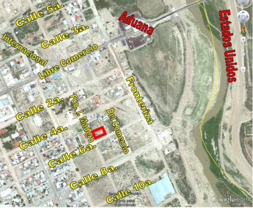 En Venta. Terreno Calle Fco. I. Madero, Ojinaga, Chihuahua.