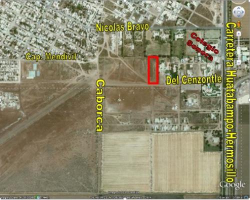 En Venta. Terrenos semiurbanos al Sur de Huatabampo, Sonora. 