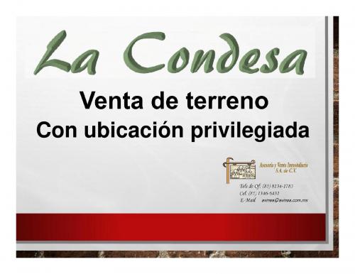 TERRENO DE 1,165.21 M2 LA CONDESA