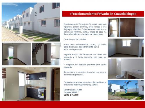 BONITA, FUNCIONAL Y ECONOMICA CASA SOLA EN CUAUTLANCINGO