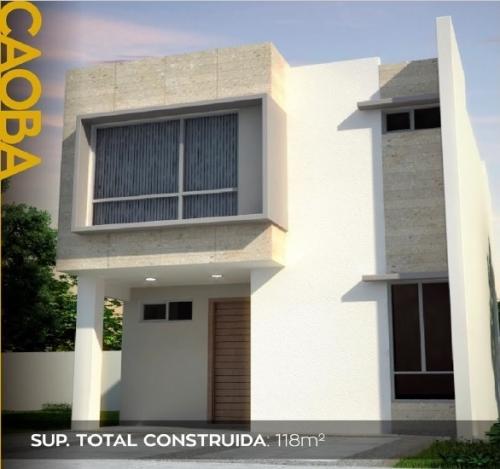 CASA MODELO CAOBA DE 2 NIVELES, 3 RECÁMARAS, 2.5 BAÑOS.