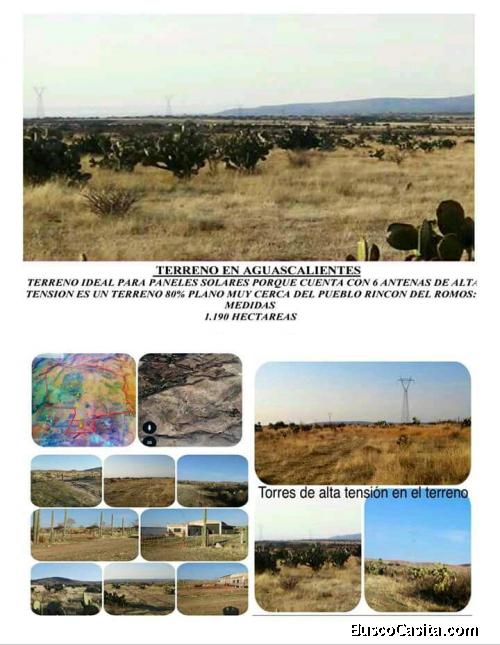 1.190 Hectas Terrenos en AGUASCALIENTES