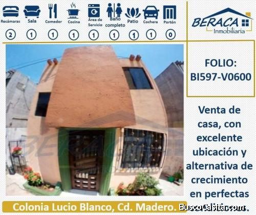 VENTA DE CASA, COL. LUCIO BLANCO, CD. MADERO