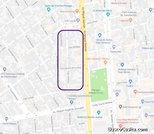 Se vende edificio como terreno de avenida a callejón, Veracruz, Ver.