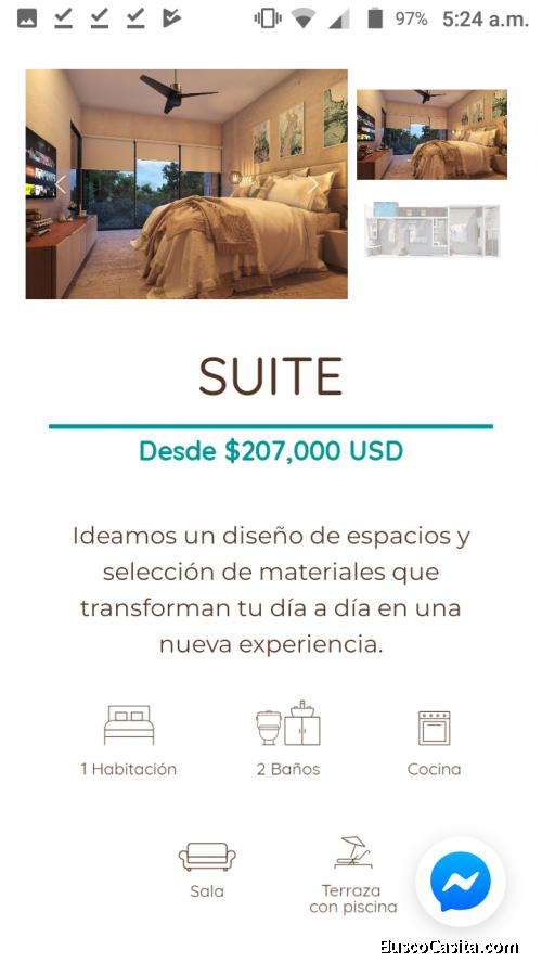 PREVENTA HERMOSAS SUITE EN TULUM 