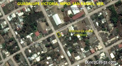 EXCELENTE TERRENO EN G. VICTORIA CERCA DE CASITAS EN COSTA ESMERLADA, VERACRUZ, MEX.