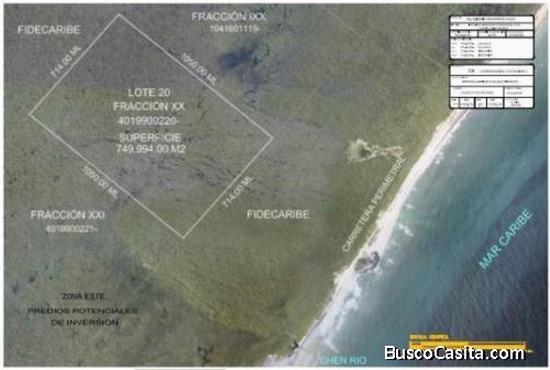 Terreno de 75 hectáreas en Cozumel.