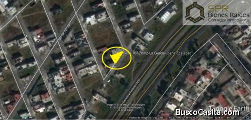 terreno en venta, 168m2 en esquina, la guadalupana ecatepec 