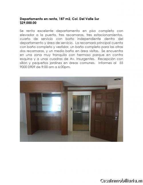 DEPARTAMENTO EN RENTA EXCELENTE UBICACION