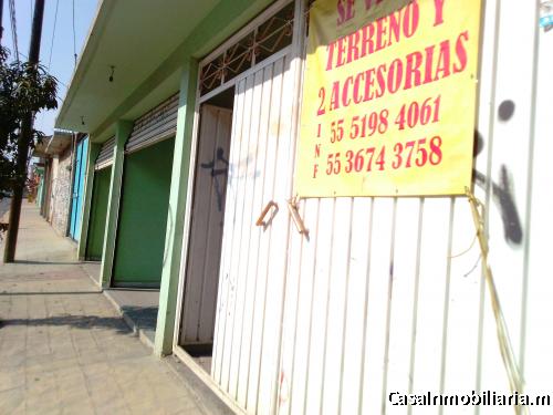 Vendo Terreno con 2 Locales Comerciales Nuevos en Valle de Chalco Solidaridad
