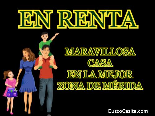 Hermosa Residencia en Renta y Venta en zona norte de Mérida, Yucatán