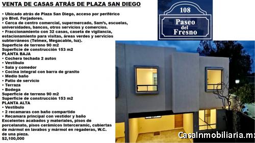 VENTA DE CASAS ATRAS DE PLAZA SAN DIEGO $2,100,000