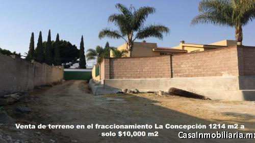 Venta de terreno en el fraccionamiento la Concepción, Zavaleta
