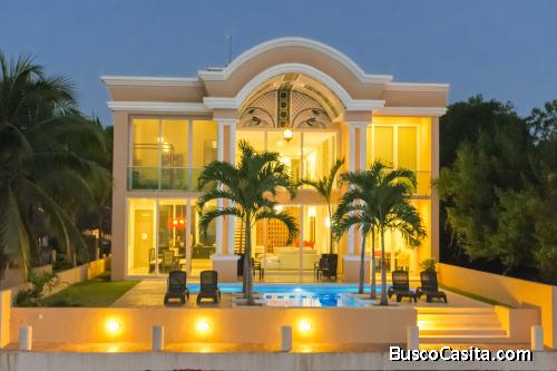 On the shore of the Canal, Luxurious Mansion with private dock.