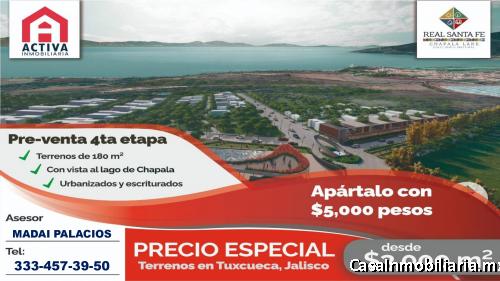 TERRENOS DE INVERSIÓN CON EXCELENTE VISTA AL LAGO DE CHAPALA