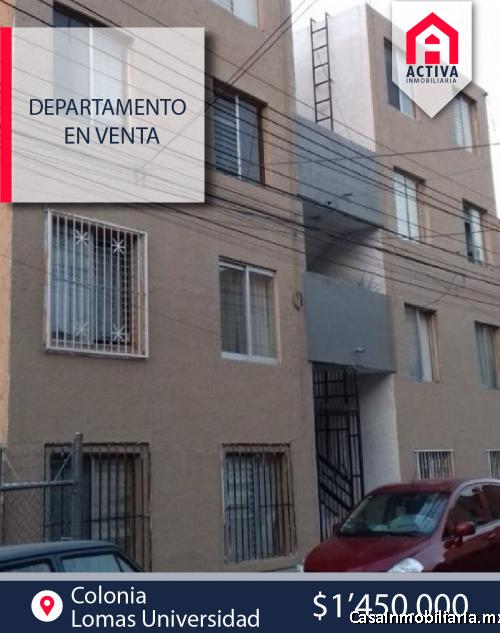 Departamento en Lomas Universidad, a 2 cuadras de Plaza Galerías