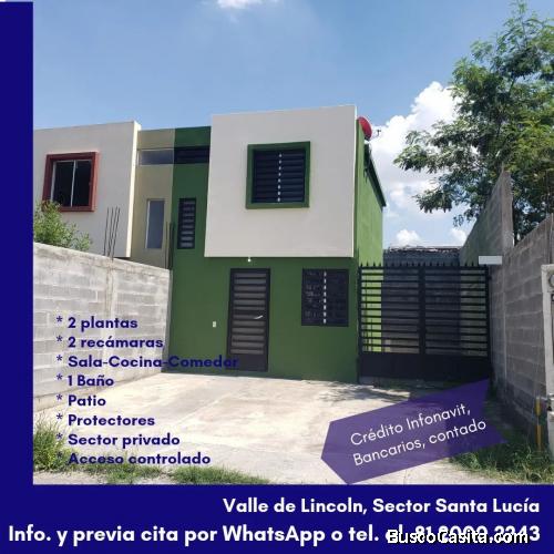 VENTA, CASA EN SECTOR PRIVADO Y AVENIDA PRINCIPAL, COLONIA VALLE DE LINCOLN, SECTOR SANTA LUCIA