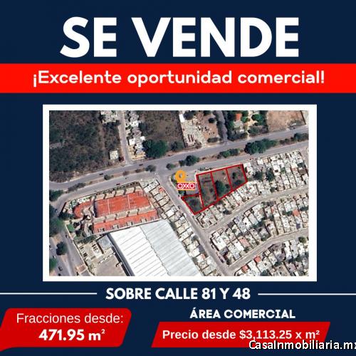 EXCELENTE OPORTUNIDAD COMERCIAL TERRENOS COMERCIALES SOBRE C 81 y C 48